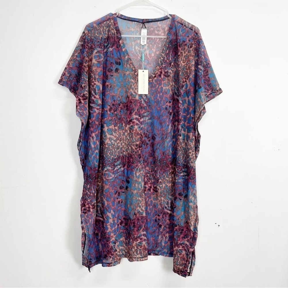 Sea Level Swim Australia Kaftan Womens One Size OS Hunter Mesh Swim Cover Up NWT